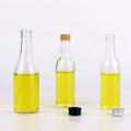 Manufacturer customized 115ml clear round drinking beverage glass bottle juice bottle with screw lid